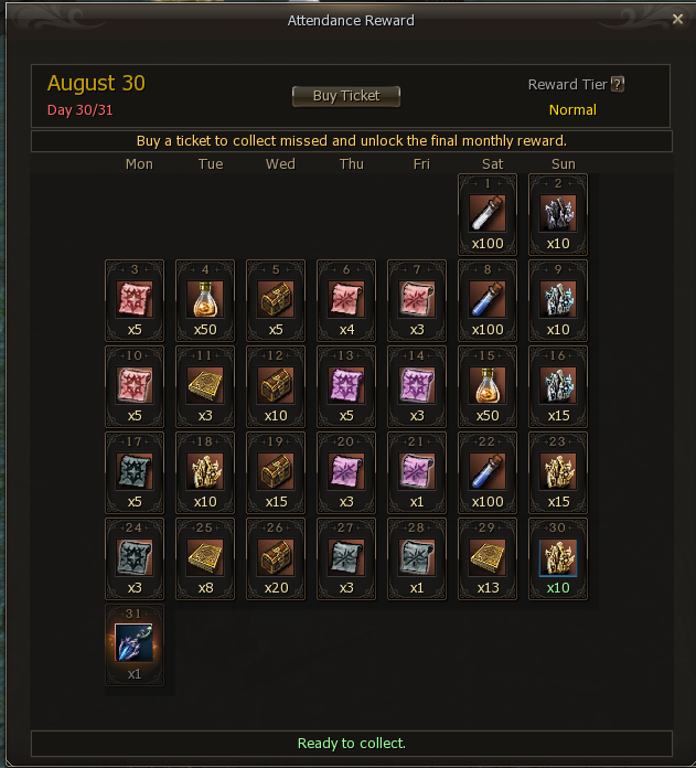 Monthly Attendance Rewards